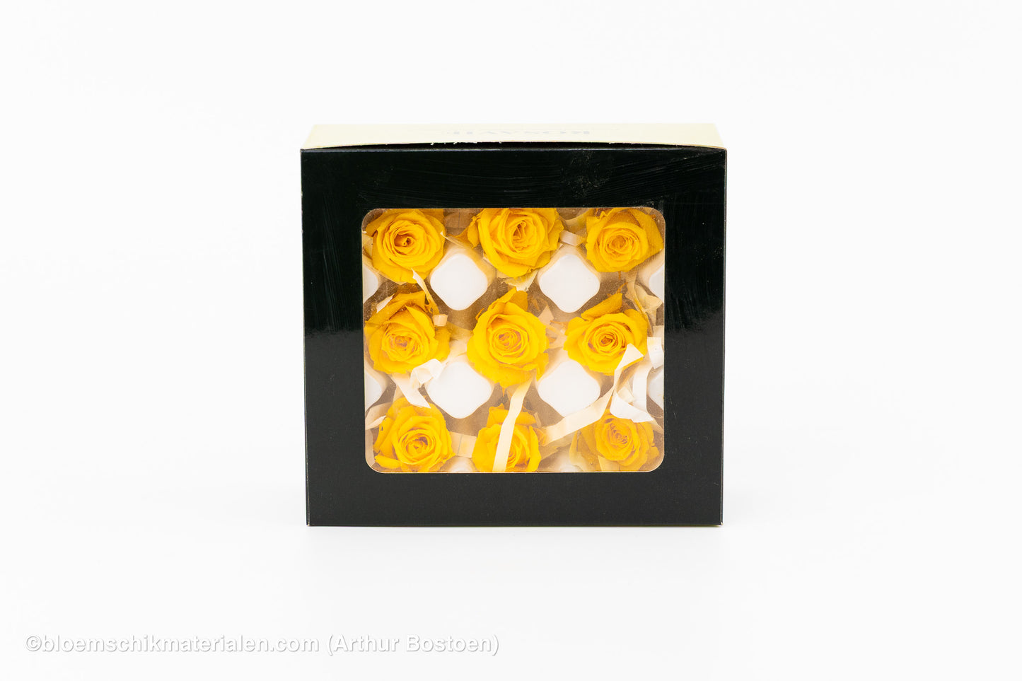 GECONSERVEERDE ROOS (KITTY) +/-3.5CM GEEL 9ST