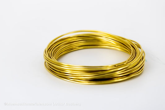 ALUMINIUMDRAAD GOUD (2mm dikte, +/ - 12M lang) - bloemschikmaterialen.com