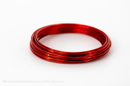 ALUMINIUMDRAAD ROOD (2mm dikte, +/ - 12M lang) - bloemschikmaterialen.com