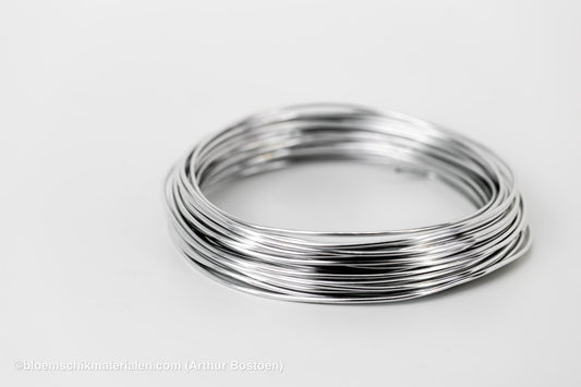 ALUMINIUMDRAAD ZILVER (2.0MM dikte, +/ - 12M lang) - bloemschikmaterialen.com