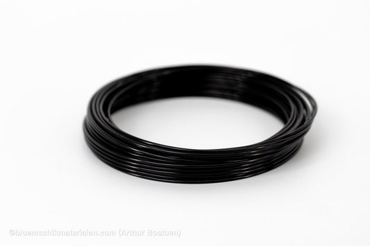 ALUMINIUMDRAAD ZWART (2mm dikte, +/ - 12M lang) - bloemschikmaterialen.com