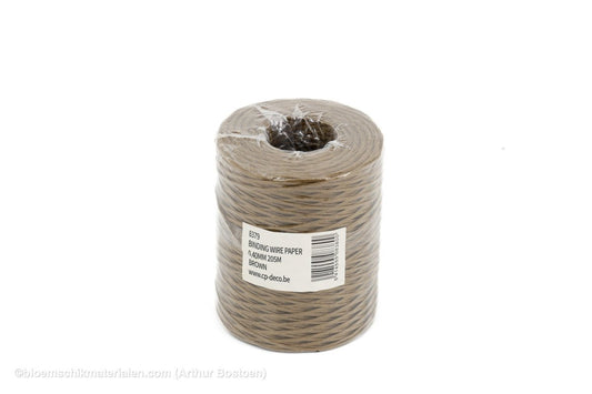 BINDWIRE 205M BROWN - bloemschikmaterialen.com