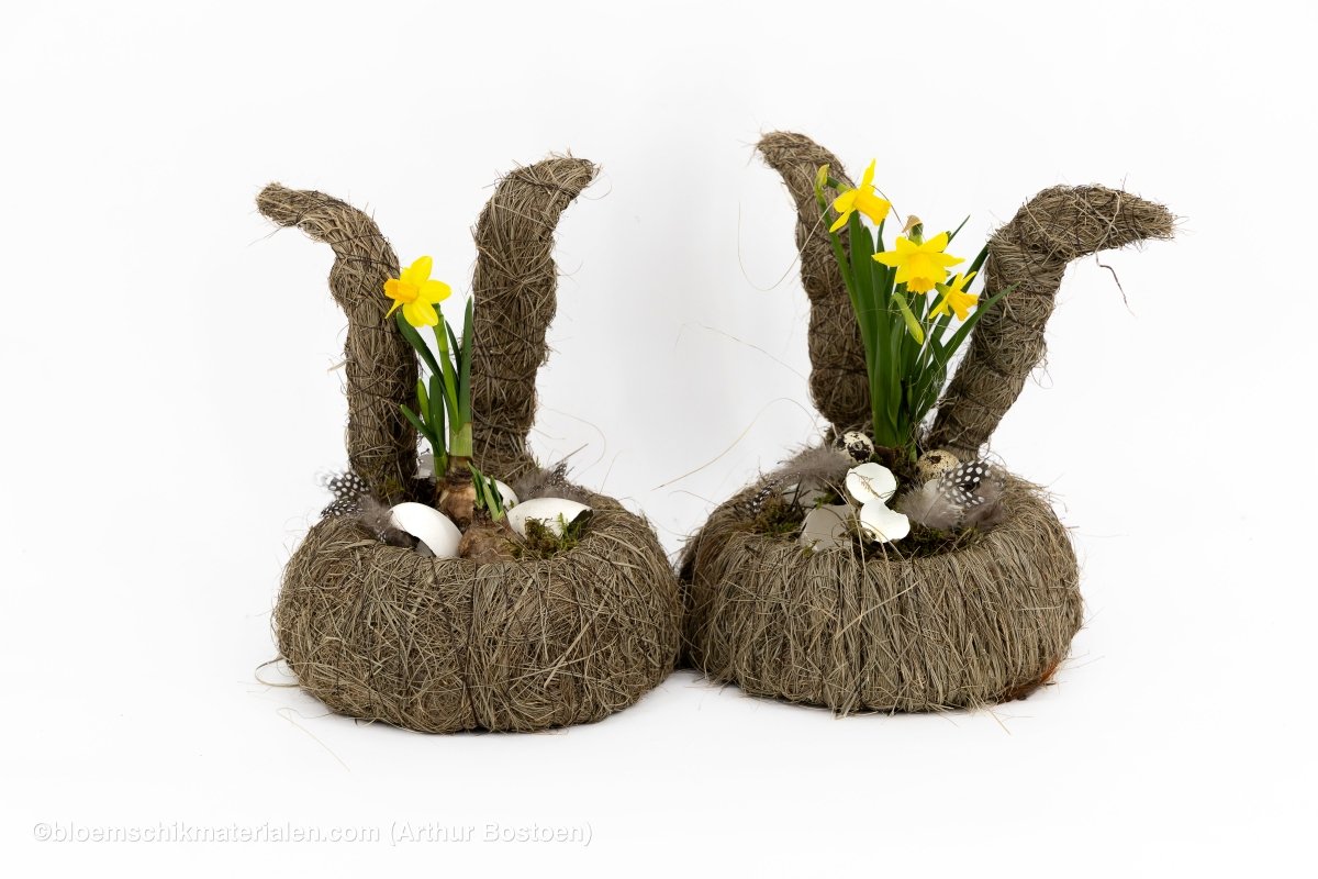 Duo Paashaasjes (20cm Ø) - bloemschikmaterialen.com