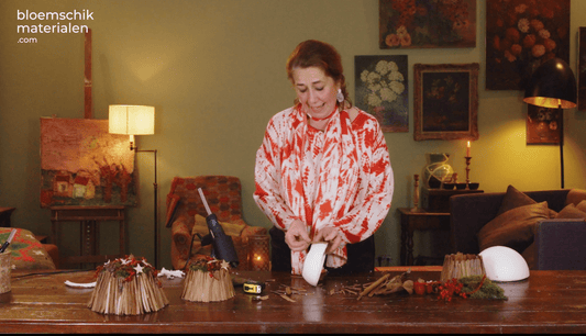 Feestelijk trio of kwartet als Kerstdecoratie (Pakket) - bloemschikmaterialen.com