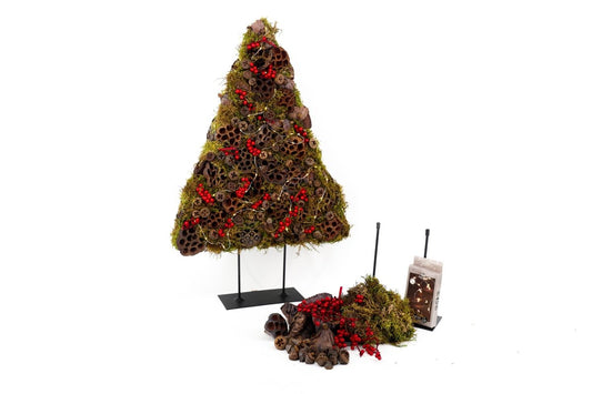 Kerstboom met eucalyptus & canella (Pakket) - bloemschikmaterialen.com