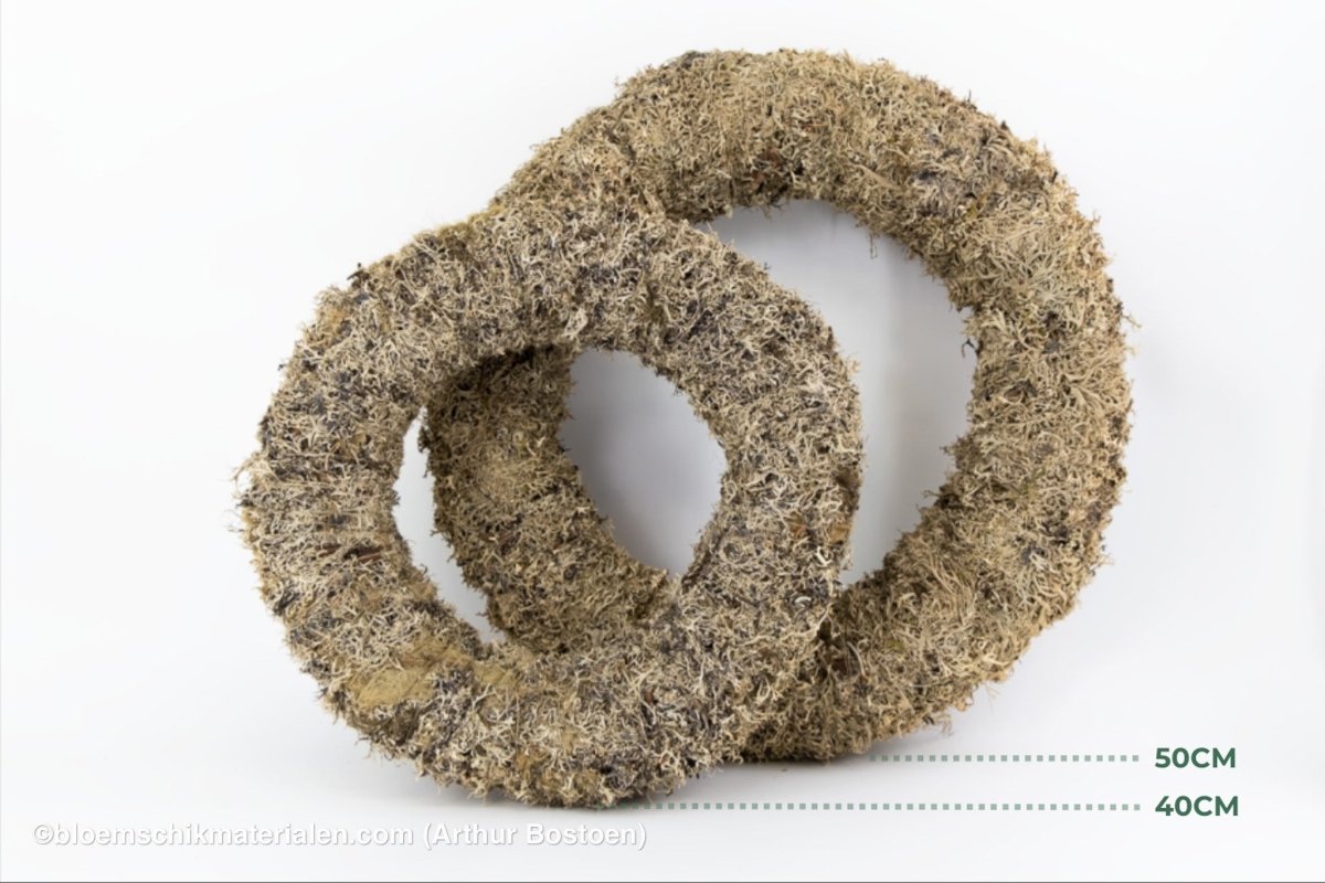 KRANS GRIJS MOS 50 CM - bloemschikmaterialen.com