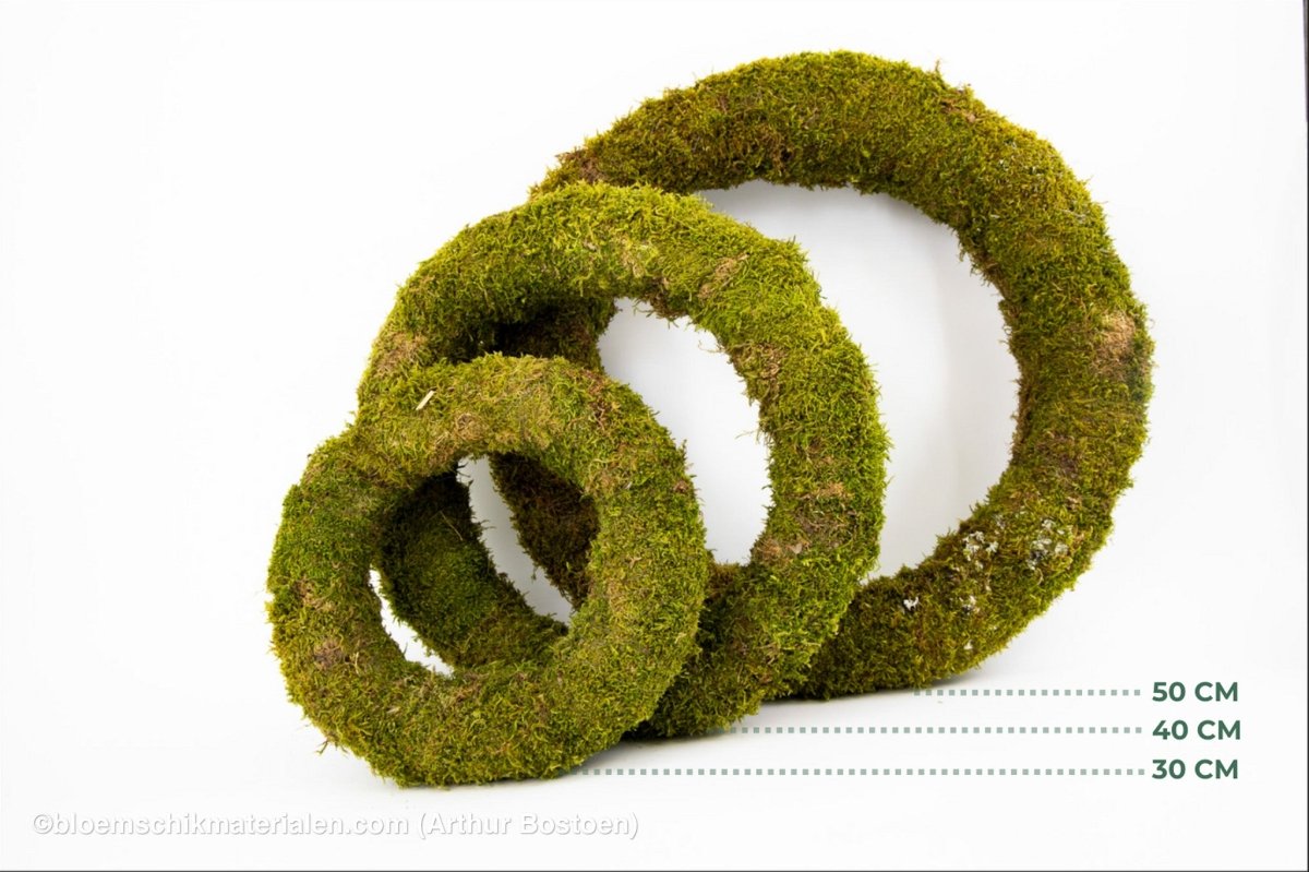 KRANS MOS NATUREL 30 CM - bloemschikmaterialen.com