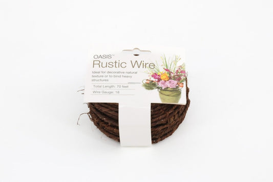 RUSTIC WIRE BROWN 21M - bloemschikmaterialen.com