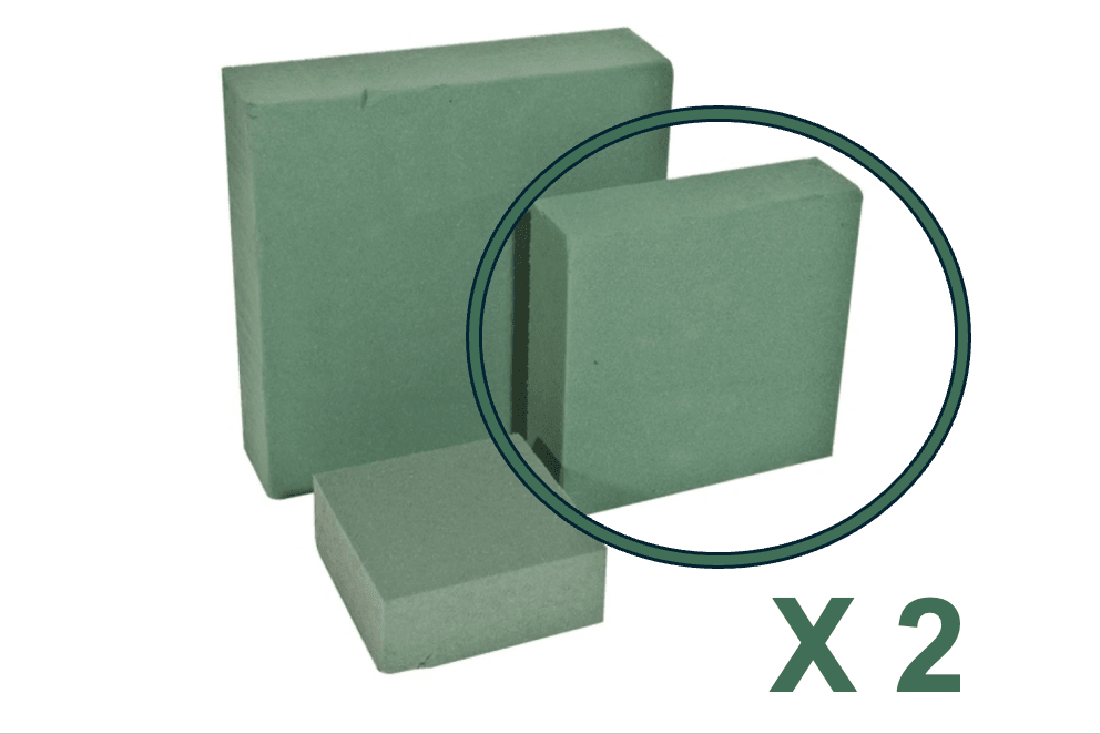 SQUARE CAKE DUMMY MEDI 2ST (15X15X4CM) - bloemschikmaterialen.com