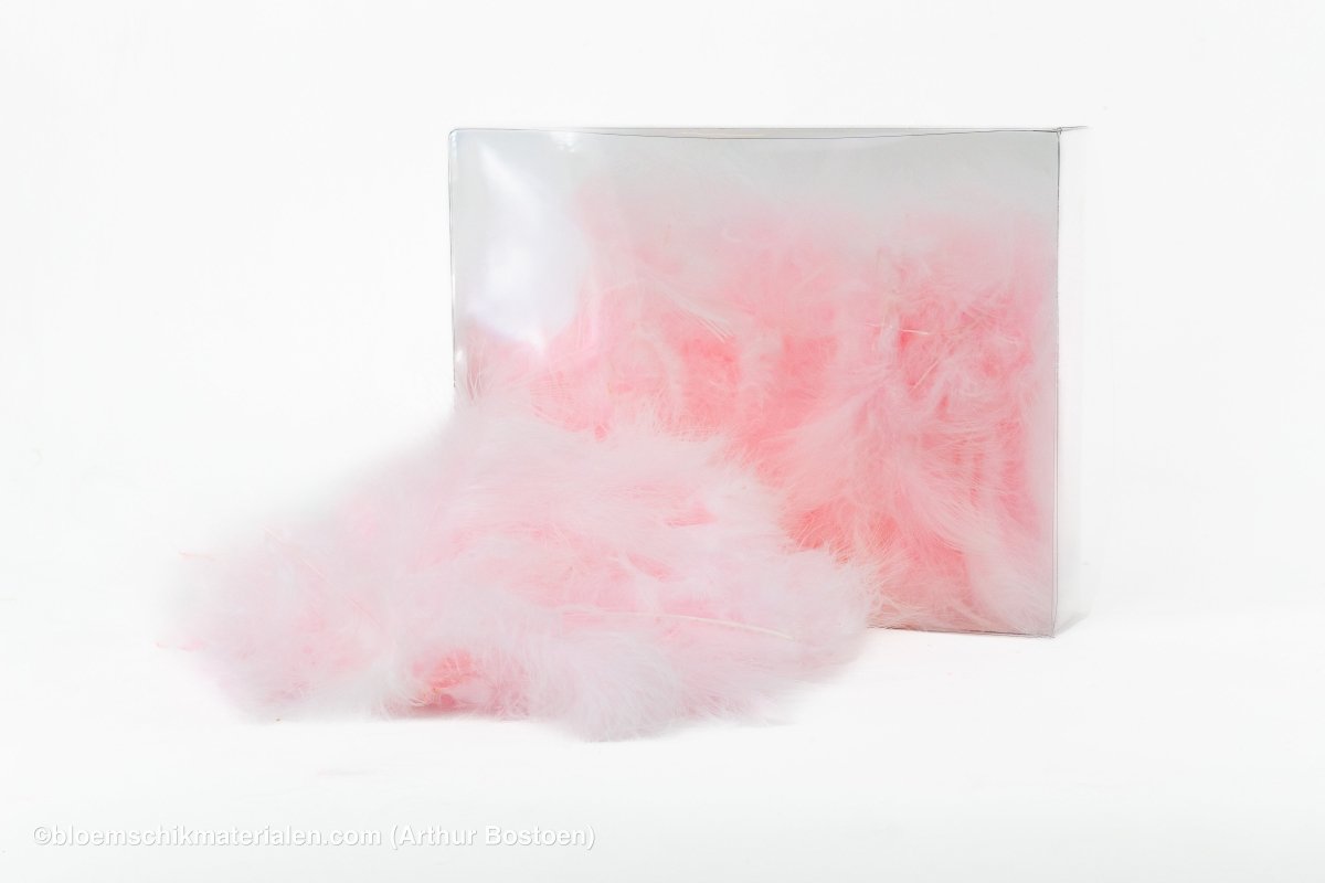 VEREN MARABOU GROOT LICHTROOS +/ - 10GR - bloemschikmaterialen.com