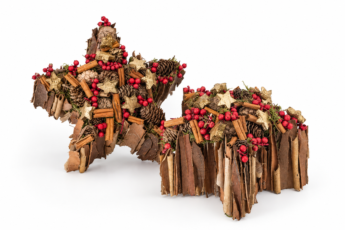 Duo Kerststerren (2x20cm)
