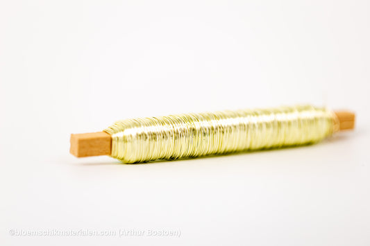 WIKKELDRAAD GOUD OP STOK (0.50mm dikte, 50M lang)