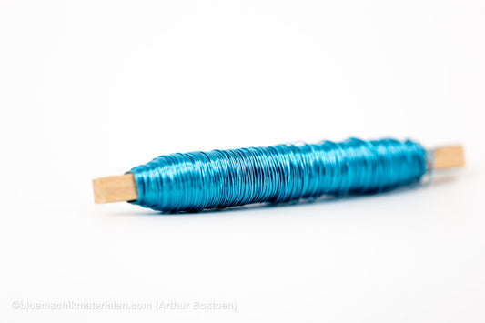 WIKKELDRAAD TURQUOISE OP STOK (0.50mm dikte, 50M lang)
