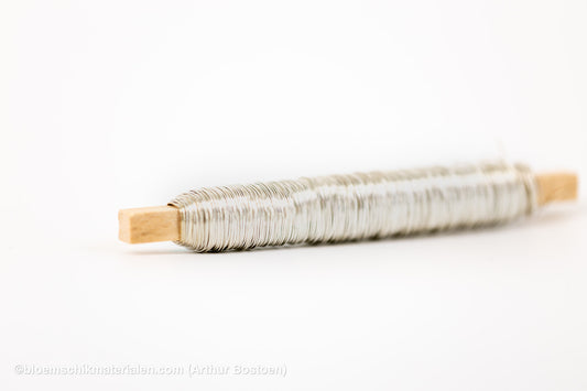 WIKKELDRAAD ZILVER OP STOK (0.50mm dikte, 50M lang)