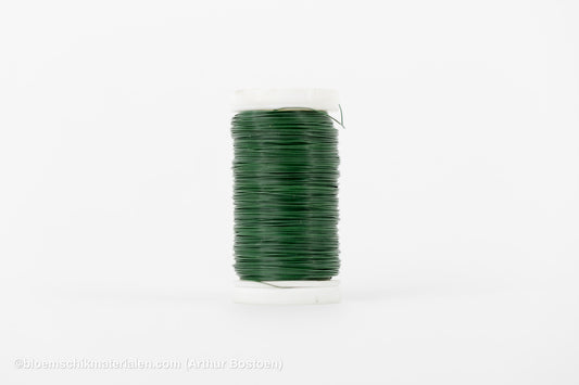 WIKKELDRAAD GROENGELAKT OP SPOEL (0.35mm dikte, +/-160M lang)