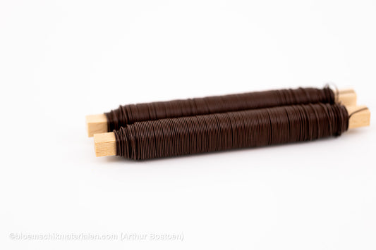 WIKKELDRAAD BRUINGELAKT OP STOK (0.70mm dikte, 33M lang) 2 Stuks