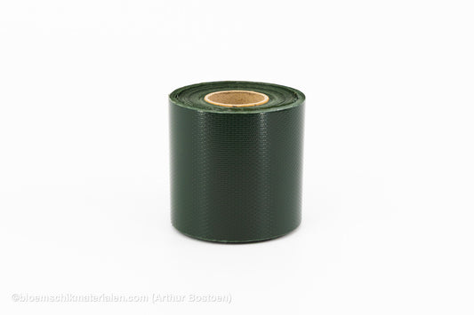 WIKKELBAND GROEN PLASTIC 8CM BREEDTE (100m lang)