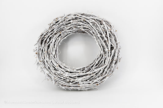KRANS DRUIVENHOUT WHITE WASH 50CM (dikke ranken)