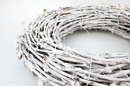 KRANS DRUIVENHOUT WHITE WASH 70-75CM (dikke ranken)