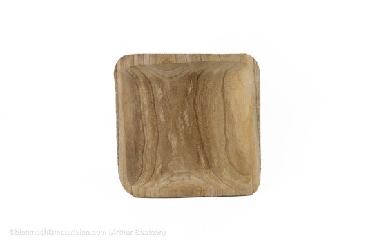 SCHAAL VIERKANT 30X30X5CM PAULOWNIA NATUREL
