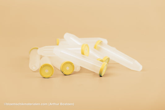PLASTIC BUISJE 35CC 11X2,4CM 10ST ((BLOEMFLESJE/PIPET)