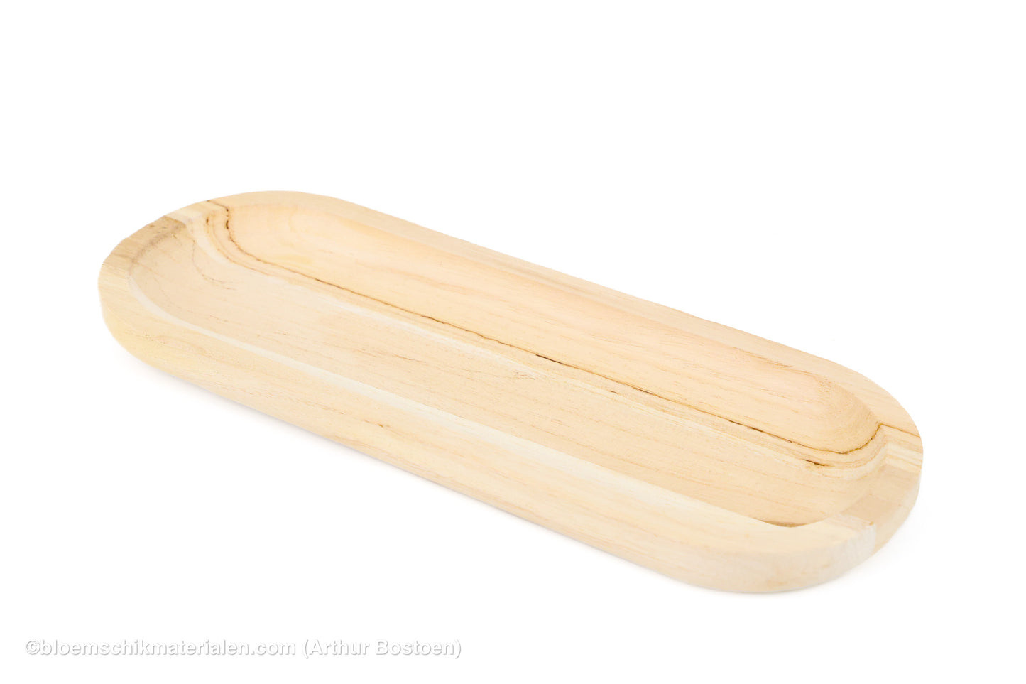 SCHAAL LANG 40X15X2.5CM AFGEROND PAULOWNIA NATUREL