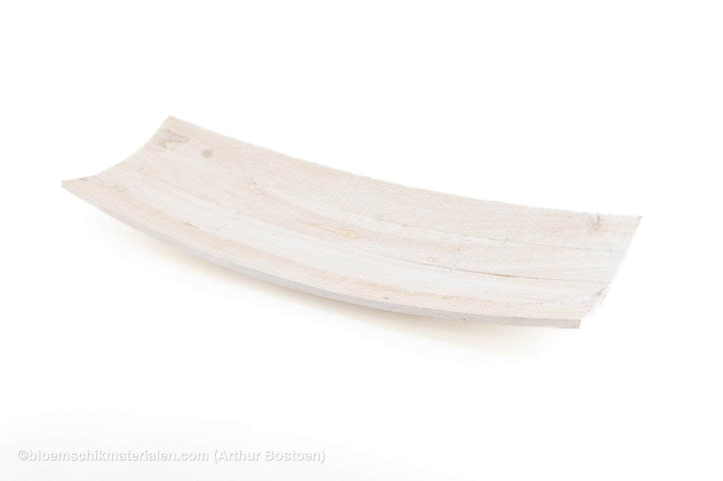 SCHAAL HOUT GEBOGEN WHITE WASH 63X25X9CM
