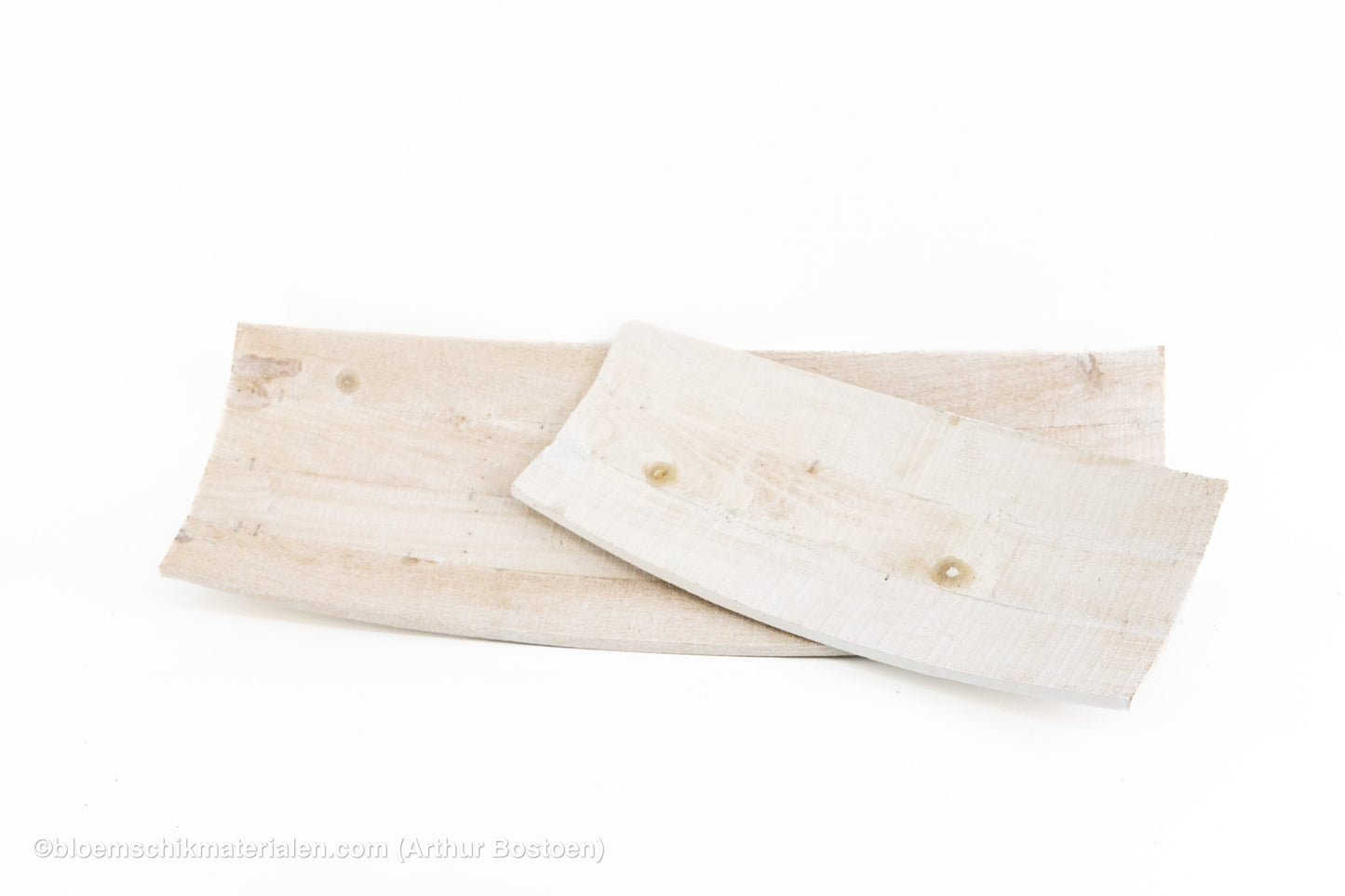 SCHAAL HOUT GEBOGEN WHITE WASH 63X25X9CM