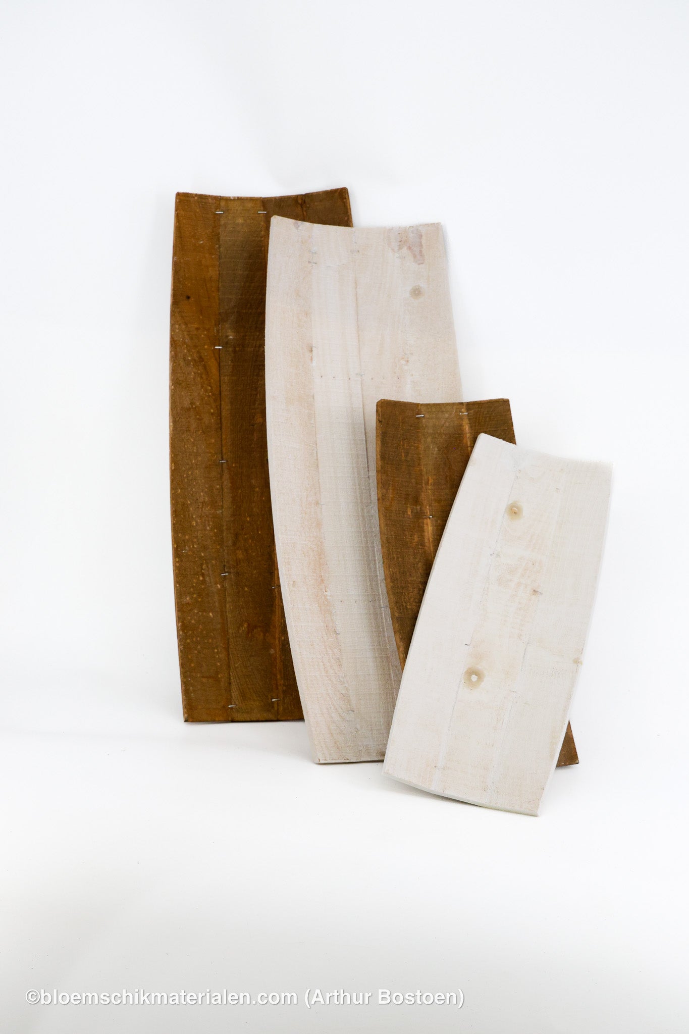 SCHAAL HOUT GEBOGEN WHITE WASH 43X19X7CM
