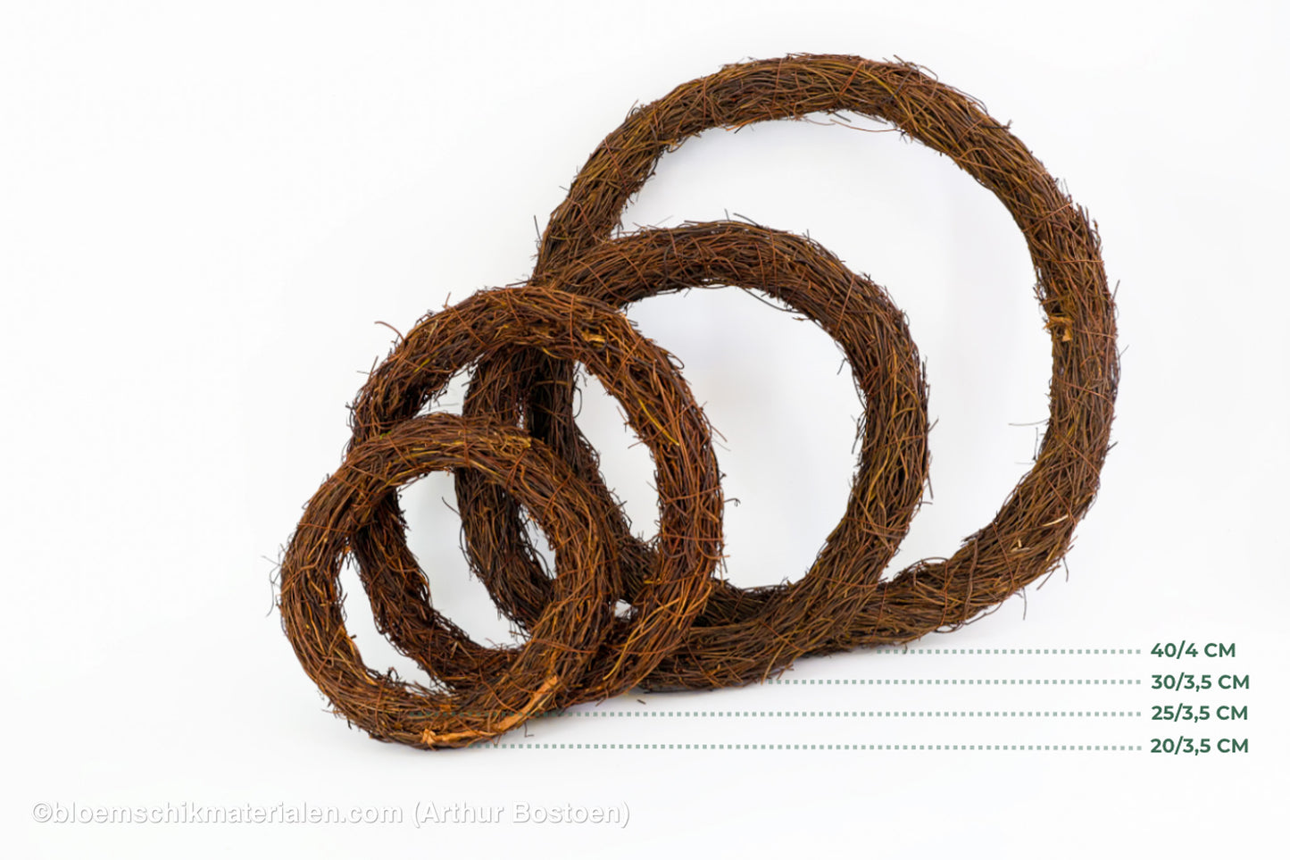 KRANS DRUIVENHOUT GEBUNDELD NATUREL 40/4 CM (dunne ranken)