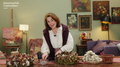 Rode dennenkrans met mos (Pakket)