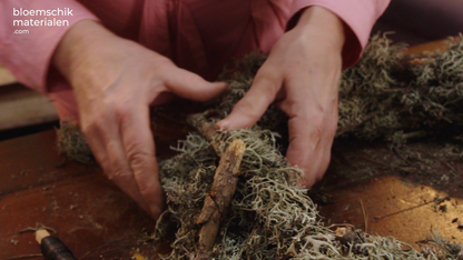 Winterse moskrans met lichtjes (Pakket)