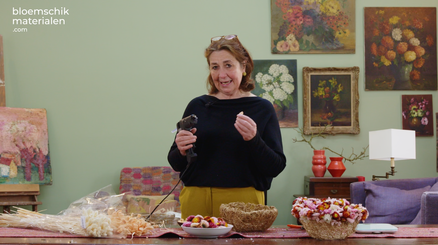 Draadmanden met Droogbloemen (duo)