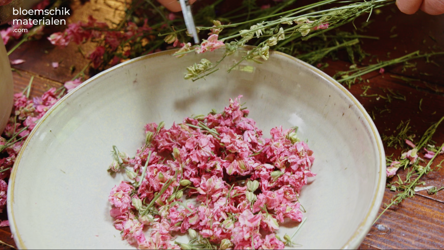 Boho droogbloemkrans op pot (20-25cm Ø)