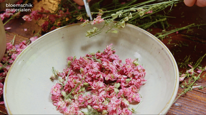 Boho droogbloemkrans op pot (20-25cm Ø)