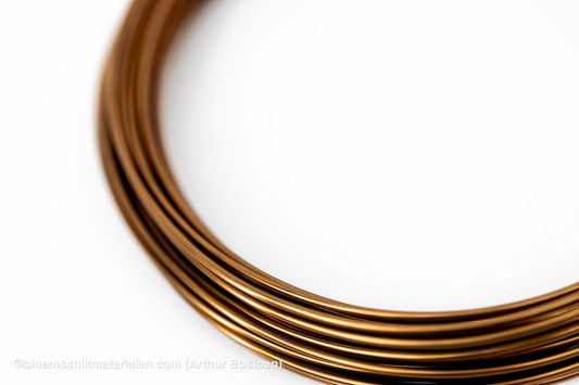 ALUMINIUMDRAAD BRUIN (2mm dikte, +/ - 12M lang) - bloemschikmaterialen.com