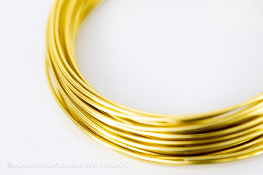 ALUMINIUMDRAAD GOUD (2mm dikte, +/ - 12M lang) - bloemschikmaterialen.com
