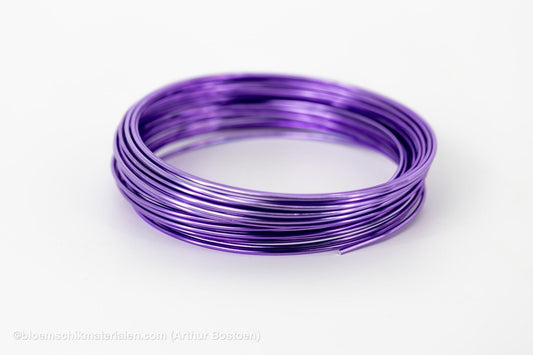 ALUMINIUMDRAAD LILA PASTEL (2mm dikte, +/ - 12M lang) - bloemschikmaterialen.com