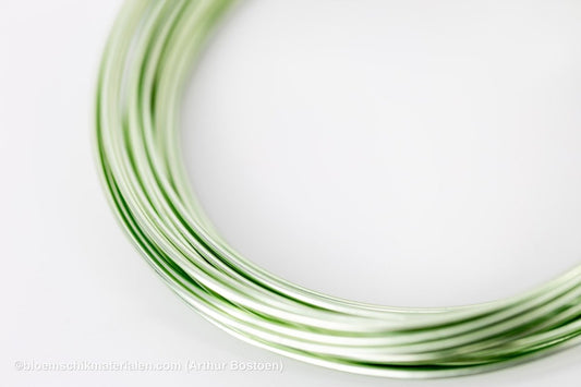 ALUMINIUMDRAAD MUNTGROEN (2mm dikte, +/ - 12M lang) - bloemschikmaterialen.com