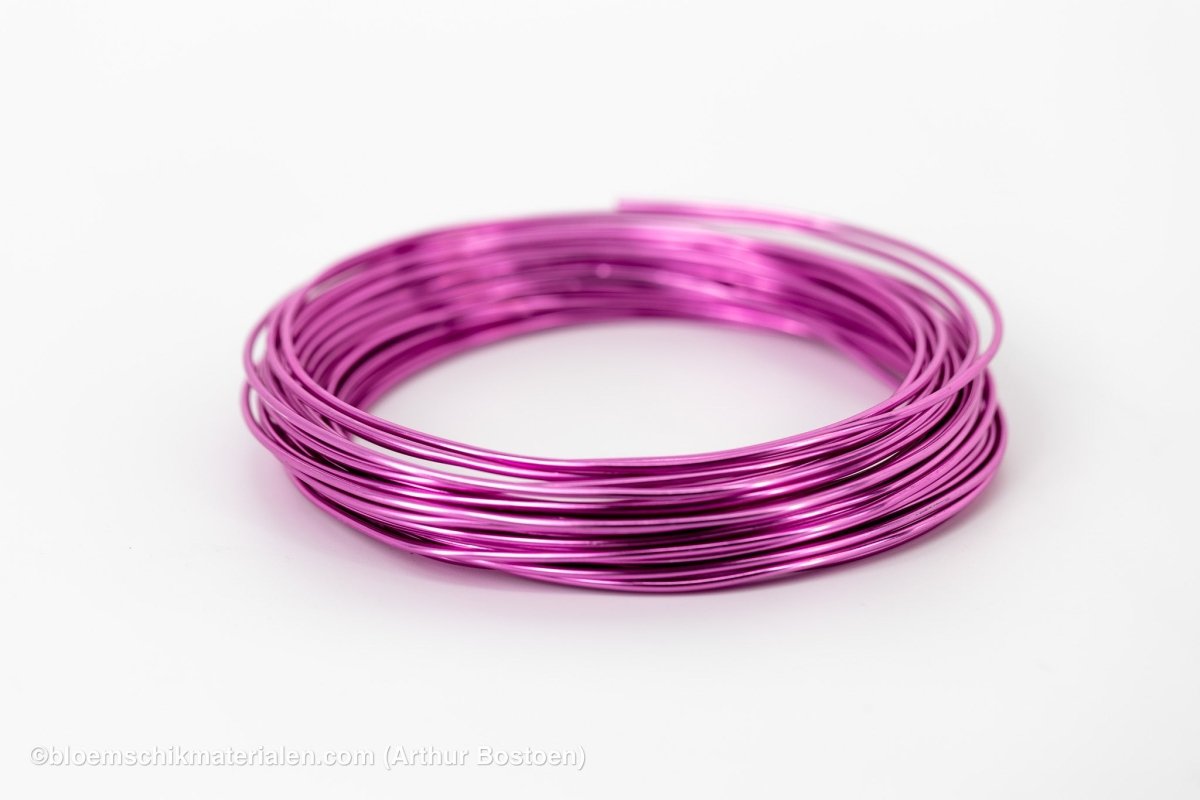ALUMINIUMDRAAD PASTEL ROOS (2mm dikte, +/ - 12M lang) - bloemschikmaterialen.com