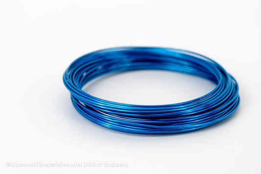ALUMINIUMDRAAD TURQUOISE (2mm dikte, +/ - 12M lang) - bloemschikmaterialen.com