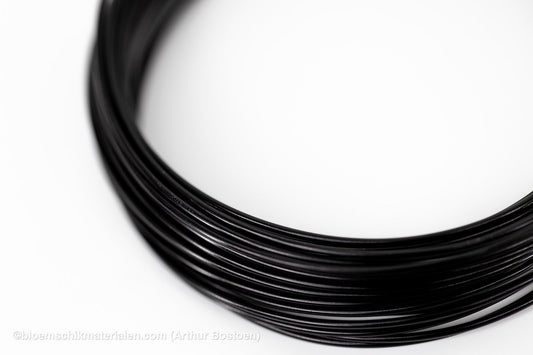 ALUMINIUMDRAAD ZWART (2mm dikte, +/ - 12M lang) - bloemschikmaterialen.com