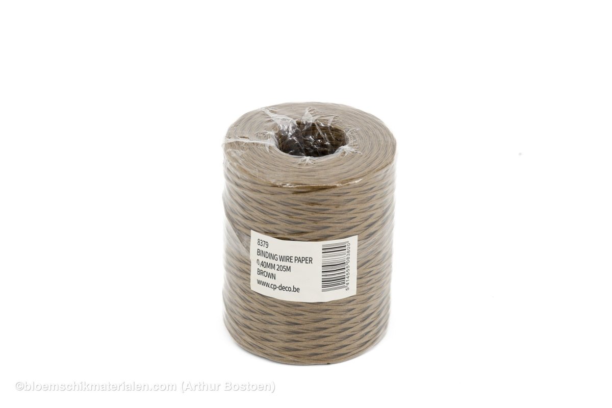 BINDWIRE 205M BROWN - bloemschikmaterialen.com