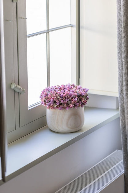 Boho droogbloemkrans op pot (20-25cm Ø) - bloemschikmaterialen.com
