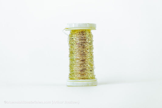 BOUILLON - EFFECT DRAAD GOUD (0.30mm dikte, +/ - 70M lang) - bloemschikmaterialen.com