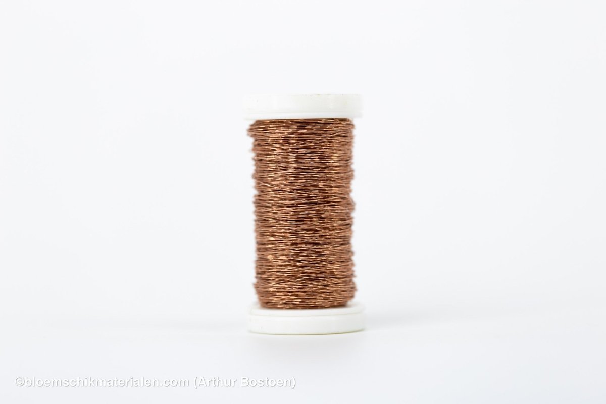 BOUILLON - EFFECT DRAAD KOPER (0.30mm dikte, +/ - 70M lang) - bloemschikmaterialen.com