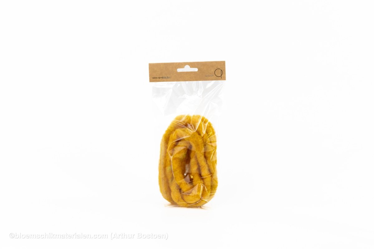 DIKKE WOL GEEL (MIRABELL FLAUSCH) +/ - 2M - bloemschikmaterialen.com
