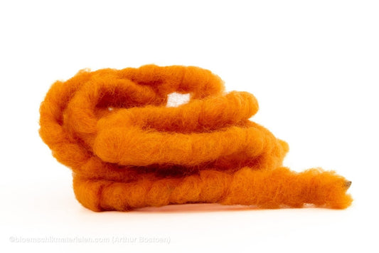 DIKKE WOL ORANJE (MIRABELL FLAUSCH) +/ - 25M - bloemschikmaterialen.com