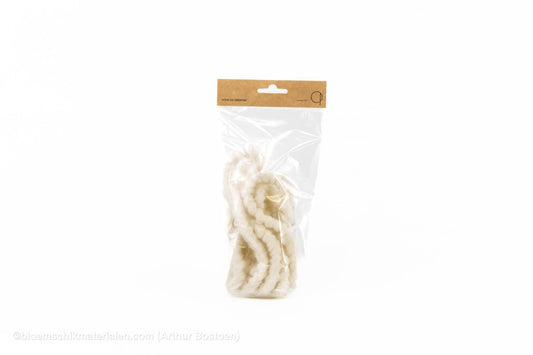 DIKKE WOL WIT (MIRABELL FLAUSCH) +/ - 2M - bloemschikmaterialen.com