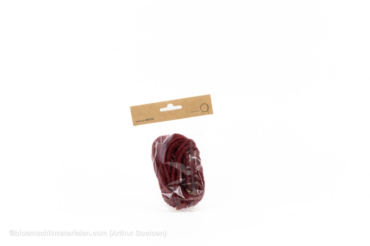 DUNNE WOLDRAAD AUBERGINE (DOCHTFADEN) +/ - 5M - bloemschikmaterialen.com